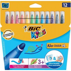 BIC μαρκαδόροι ζωγραφικής Kid Couleur XL 12 χρώματα 8289662